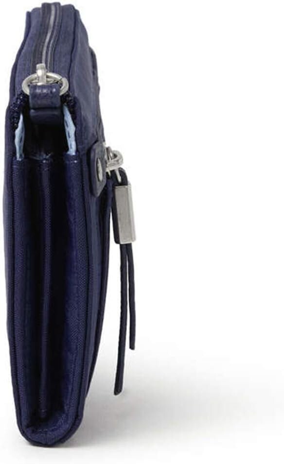 Compact Water-Resistant Zip Wallet for Women - 12 Card Slots & RFID Protection