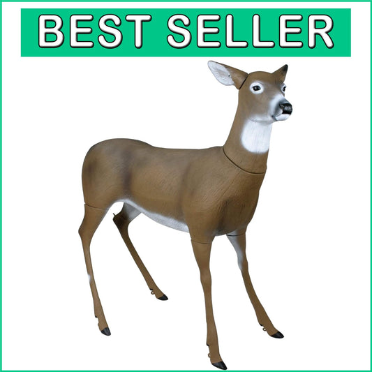 Field-Proven Aluminum Deer Decoy with Adjustable Ears - For Serious Hunters