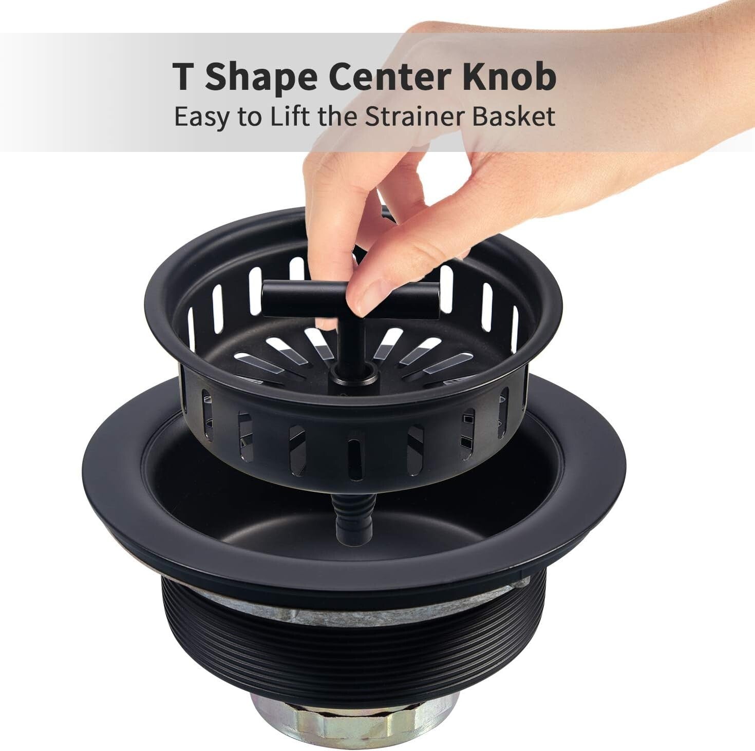 Stainless Steel Kitchen Sink Strainer Assembly - Rustproof & Leak-Proof Design