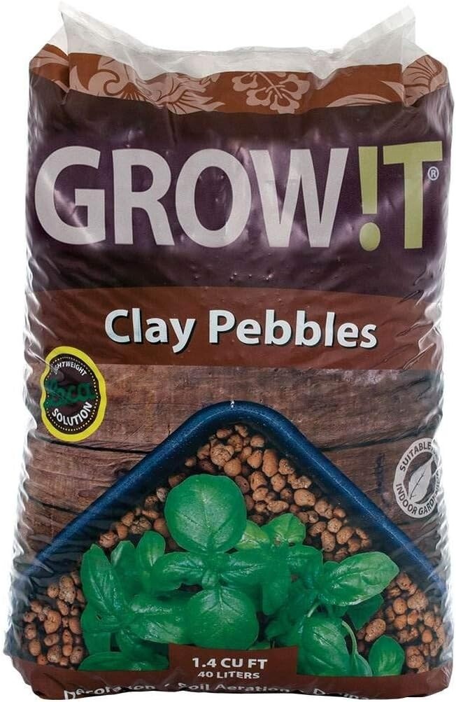 Versatile 40L Brown Clay Pebbles - Ideal for Gardening, Hydroponics & Décor
