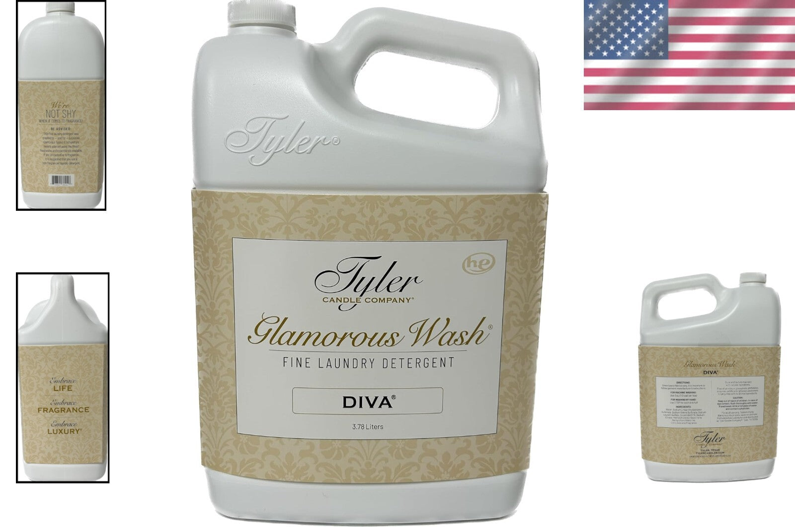 128 Fl Oz Tyler Glamorous Wash - Phosphate-Free Performance for Luxury Laundry