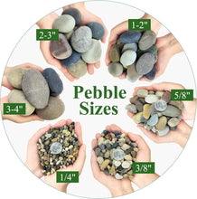 Load image into Gallery viewer, Hand-Picked 3-4" River Pebbles for Fish Tanks and Elegant Landscaping Solutions