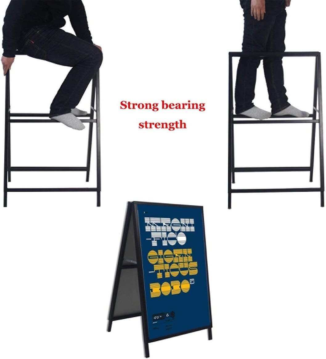 Durable Black Sidewalk Sign 24x36 for Promotions with Easy Ad Replacement System