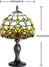 Load image into Gallery viewer, Charming Multi-Color Stained Glass Desk Lamp - Perfect for Living Room &amp; Bedroom