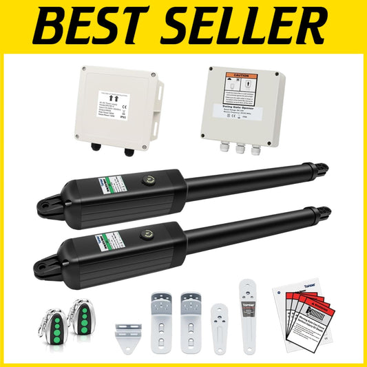 Automatic Gate Opener for Dual Swing Gates Up to 16ft - Remote Control Included