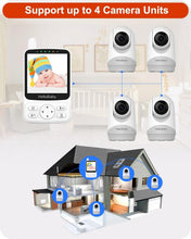 Load image into Gallery viewer, 2-Way Talk Baby Monitor with PTZ, Night Vision &amp; 26-Hour Battery Life for Travel