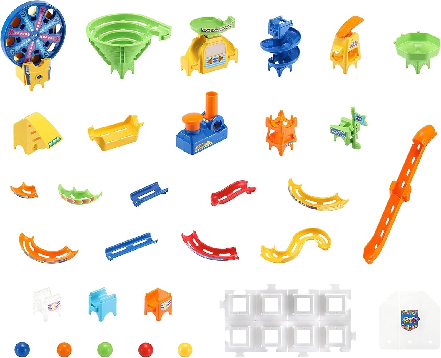 Engaging Marble Rush 145-Piece Set - Spinning Ferris Wheel & Light Show Fun