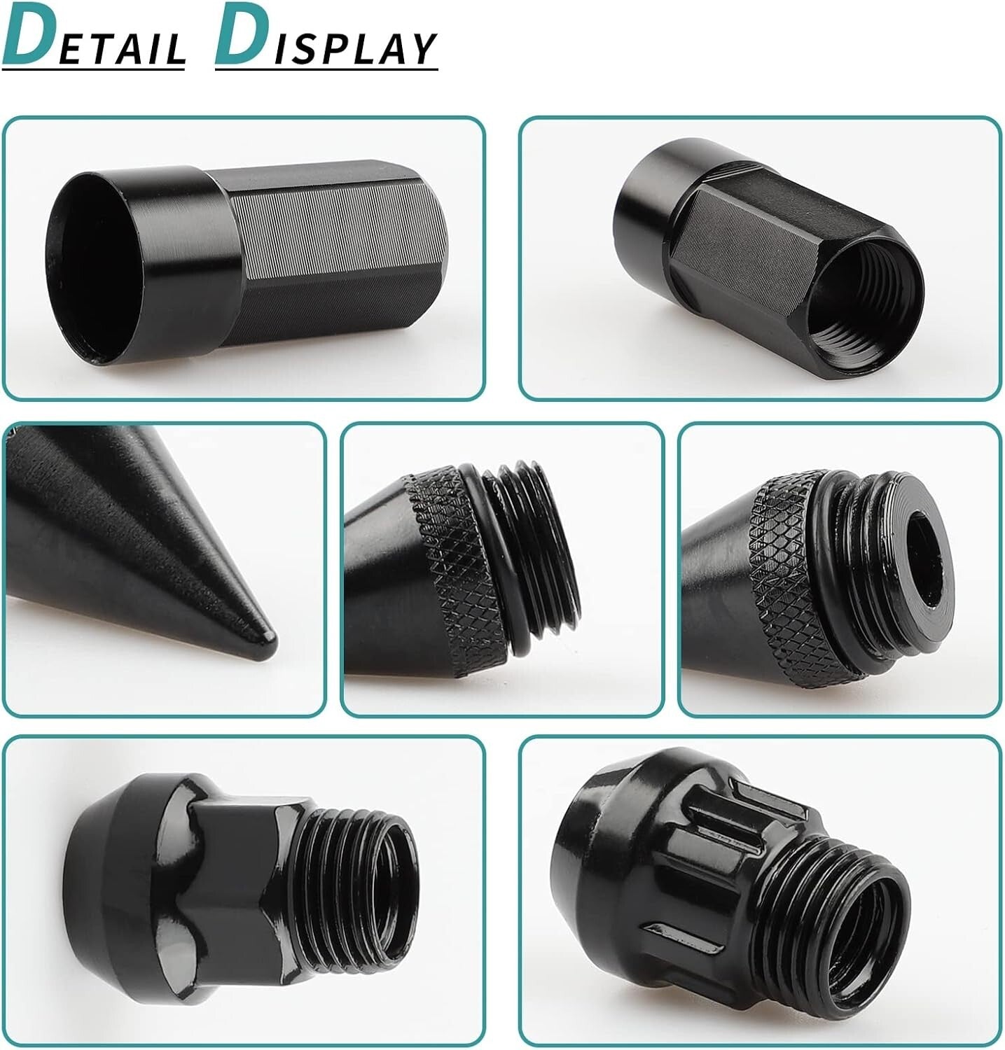 Durable 24PC M14X1.5 Lug Nuts Kit - Anti-Theft Alloy with Spline Keys Included