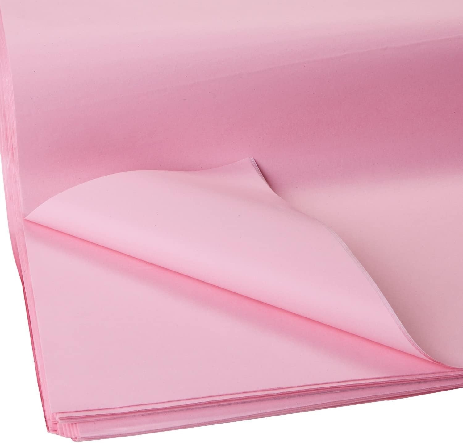 Bulk Pastel Pink 480-Sheet Recycled Tissue Paper, 20" x 30" Eco-Friendly Sheets