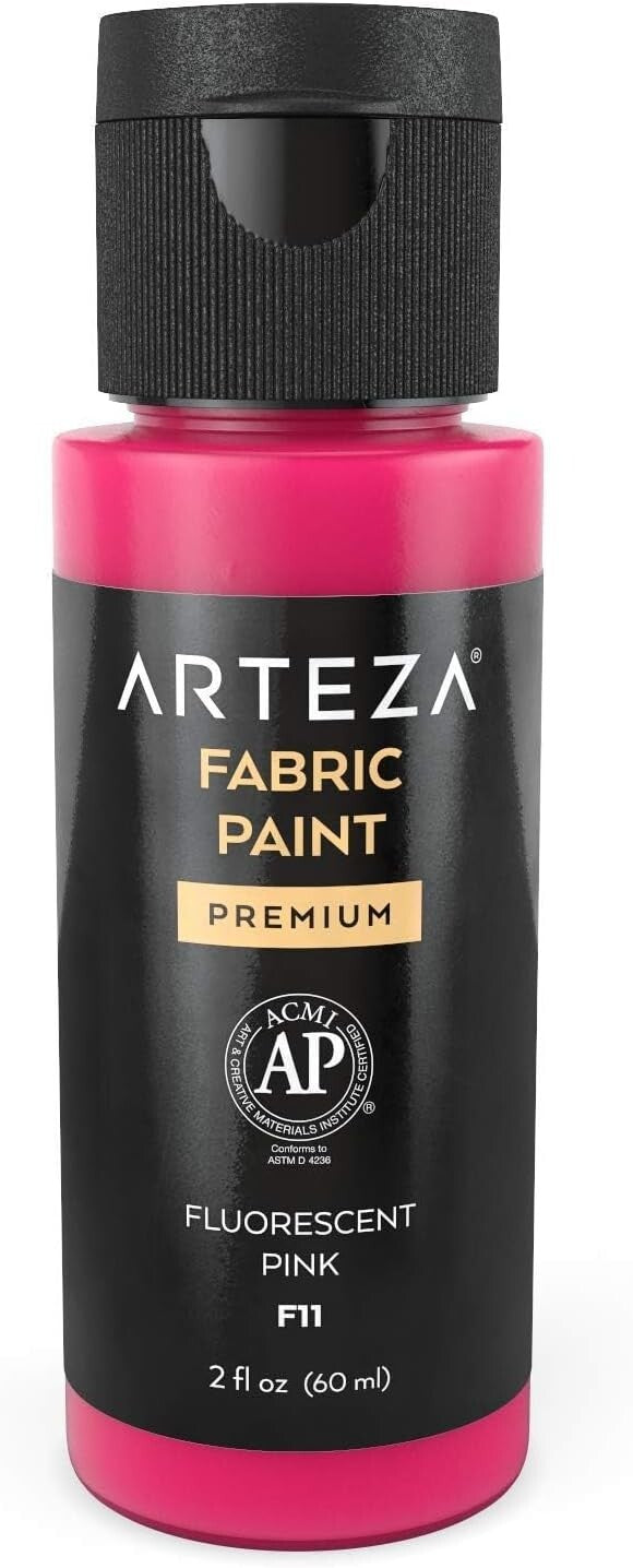 Versatile 24-Piece Acrylic Fabric Paint Set - Perfect for T-Shirts, Denim & More