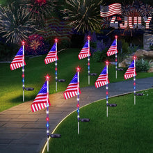Load image into Gallery viewer, Bright &amp; Colorful Solar-Powered American Lights - Versatile 8 Pack for Holidays