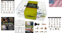 Load image into Gallery viewer, Fish-Approved 122 Fly Assortment for Trout &amp; Bass - 2 Compact Storage Boxes