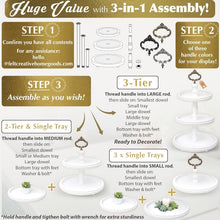 Load image into Gallery viewer, Premium 3-Tier Tray with Interchangeable Handles – Perfect for Entertaining