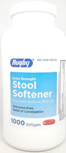 Load image into Gallery viewer, Stool Softener 250mg Docusate Sodium Softgels – Stimulant-Free Relief 1000 Count