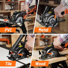 Load image into Gallery viewer, Compact 5.8A Circular Saw w/Metal Handle &amp; Laser - Stable &amp; Precise Cuts