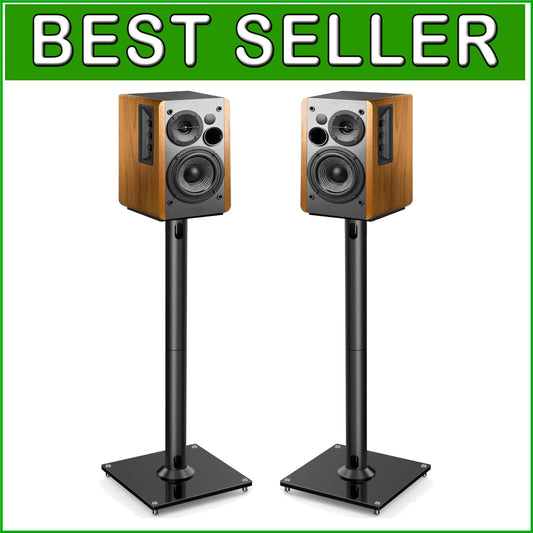 Durable Adjustable Speaker Stands with Cable Management - Perfect for Your Home