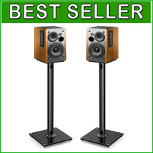 Load image into Gallery viewer, Durable Adjustable Speaker Stands with Cable Management - Perfect for Your Home