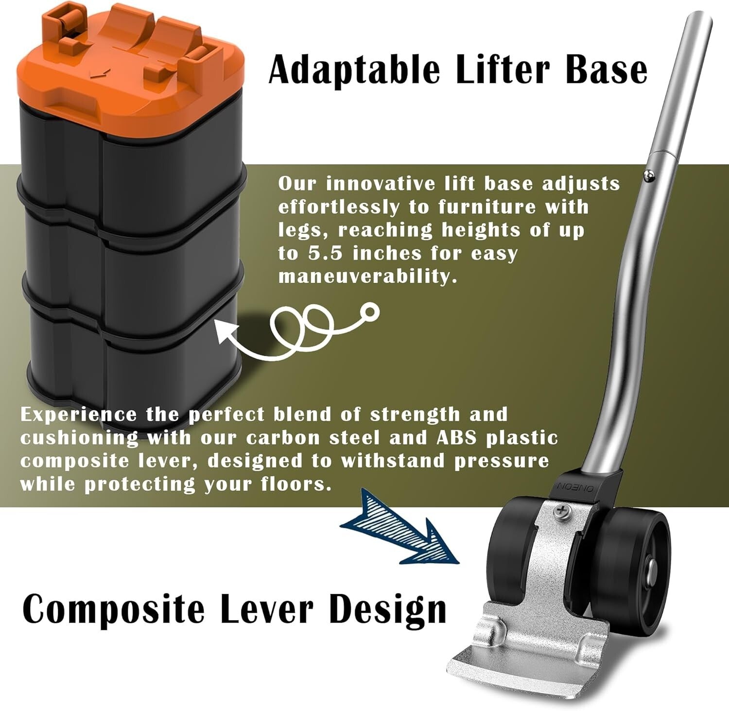 Reinforced Carbon Steel Dolly with Furniture Lifter - Innovative Moving Solution