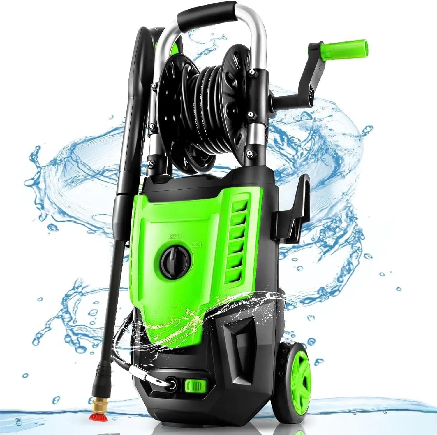 Compact 4800 PSI Electric Pressure Washer - Perfect for Car Washing & Patios