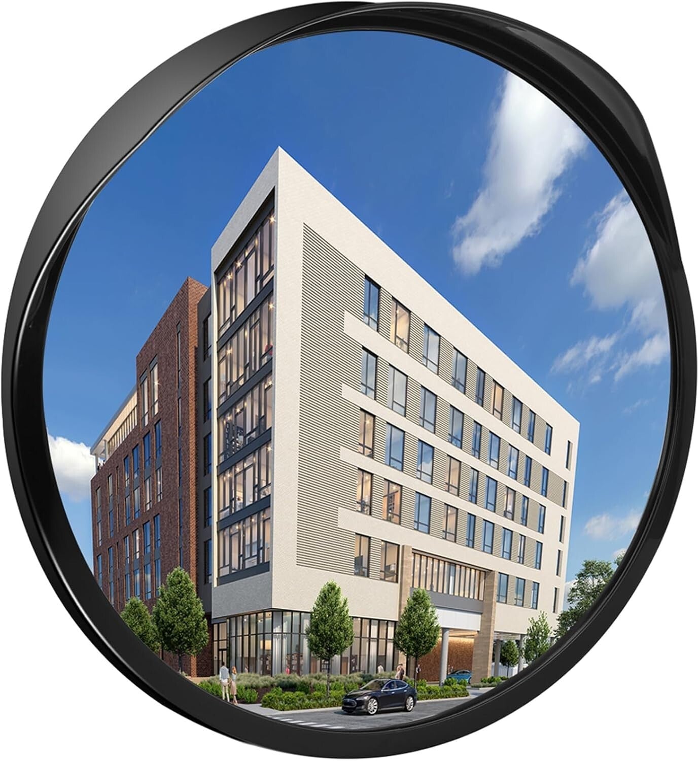 Adjustable Outdoor Blind Spot Convex Mirror - 18'' Safety Solution for Driveways