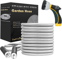 Load image into Gallery viewer, 75FT Flexible Stainless Steel Garden Hose - Leak-Resistant &amp; Durable Design