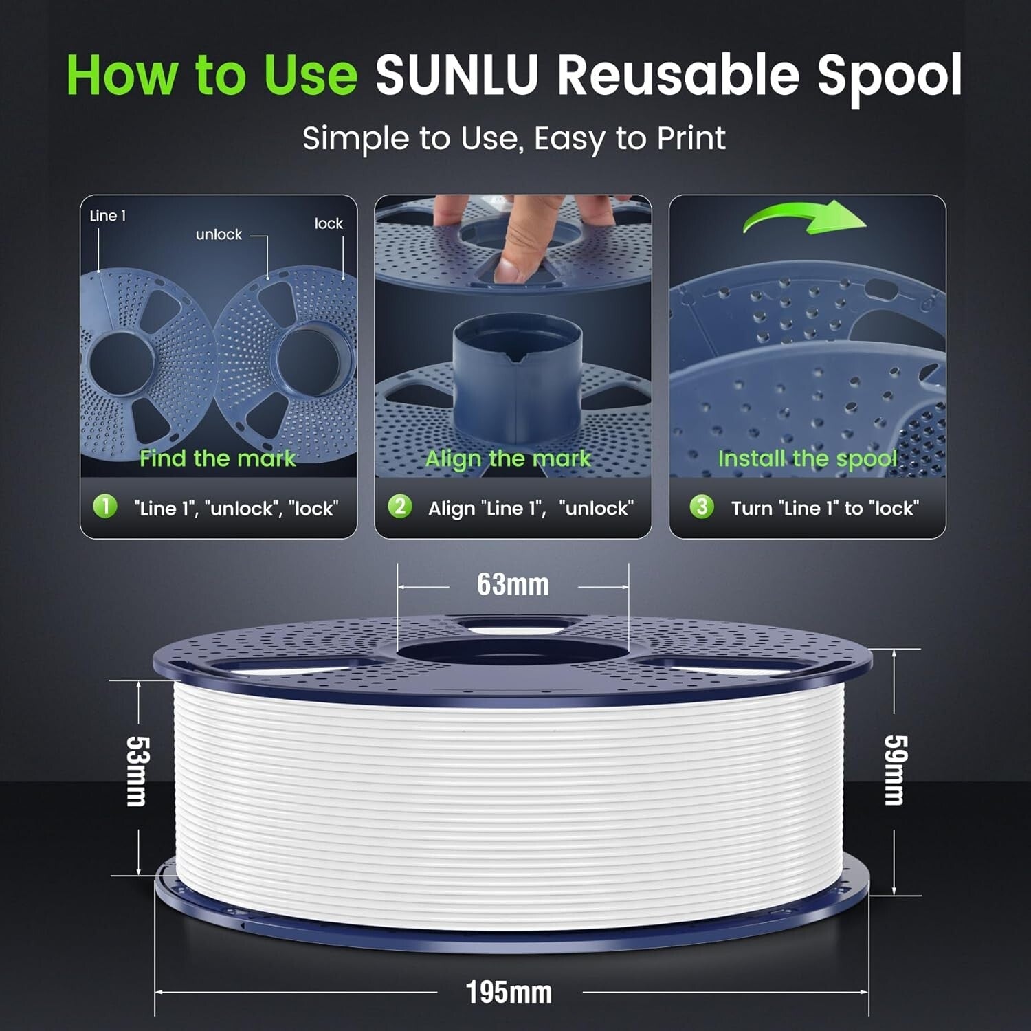 Vacuum Packed 4kg PLA Filament Bundle, 1.75mm - Neatly Wound for Quality Prints