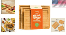 Load image into Gallery viewer, Set of 3 Bamboo Cutting Boards - Non-Toxic Kitchen Essentials with Juice Grooves