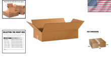 Load image into Gallery viewer, Kraft Corrugated 18x10x4 Boxes, 25 Pack - Eco-Friendly &amp; Strong Storage Solution