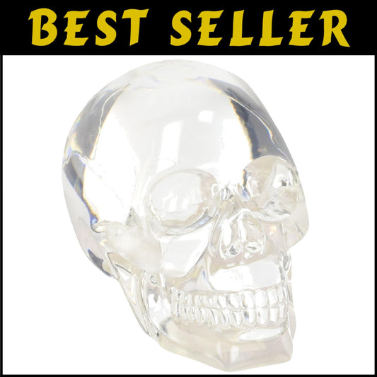 Intricate Clear Skull Sculpture - Unique Home Decor for Gifts and Holidays