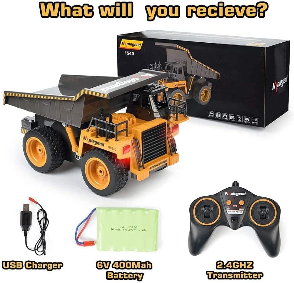 4WD Remote Control Dump Truck with Realistic Design – Perfect Gift for Kids