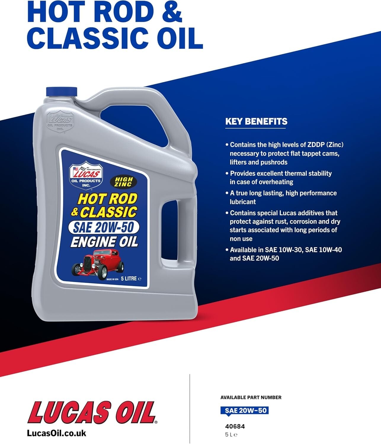 High-Performance 3-Pack 20W-50 Petroleum Oil - 5 Qt Jugs, Max Engine Protection