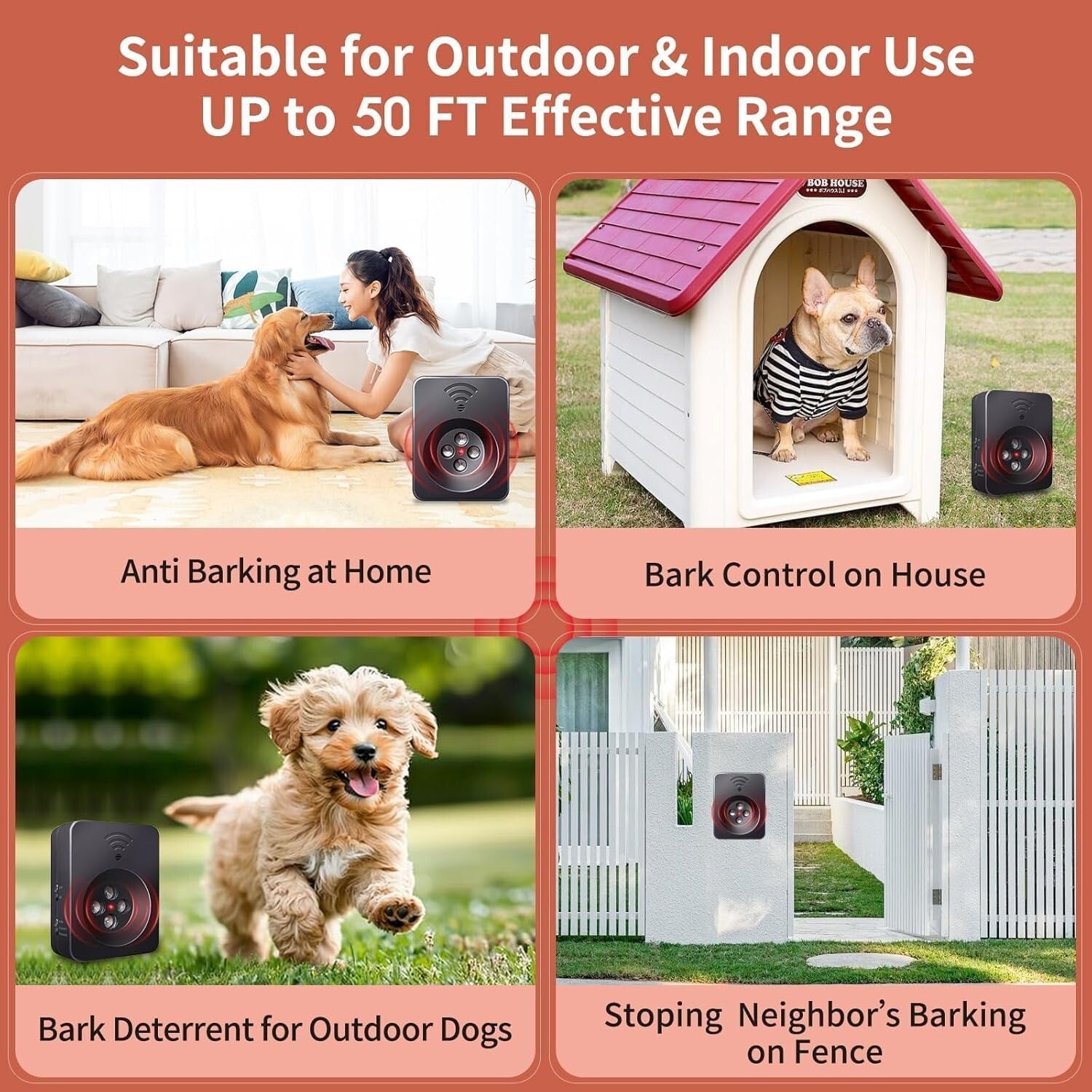 Durable USB Rechargeable Dog Barking Control Device - Indoor/Outdoor Use