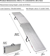 Load image into Gallery viewer, 7.5FT Folding Aluminum Loading Ramp – 750 lbs Capacity for Motorcycles &amp; ATVs