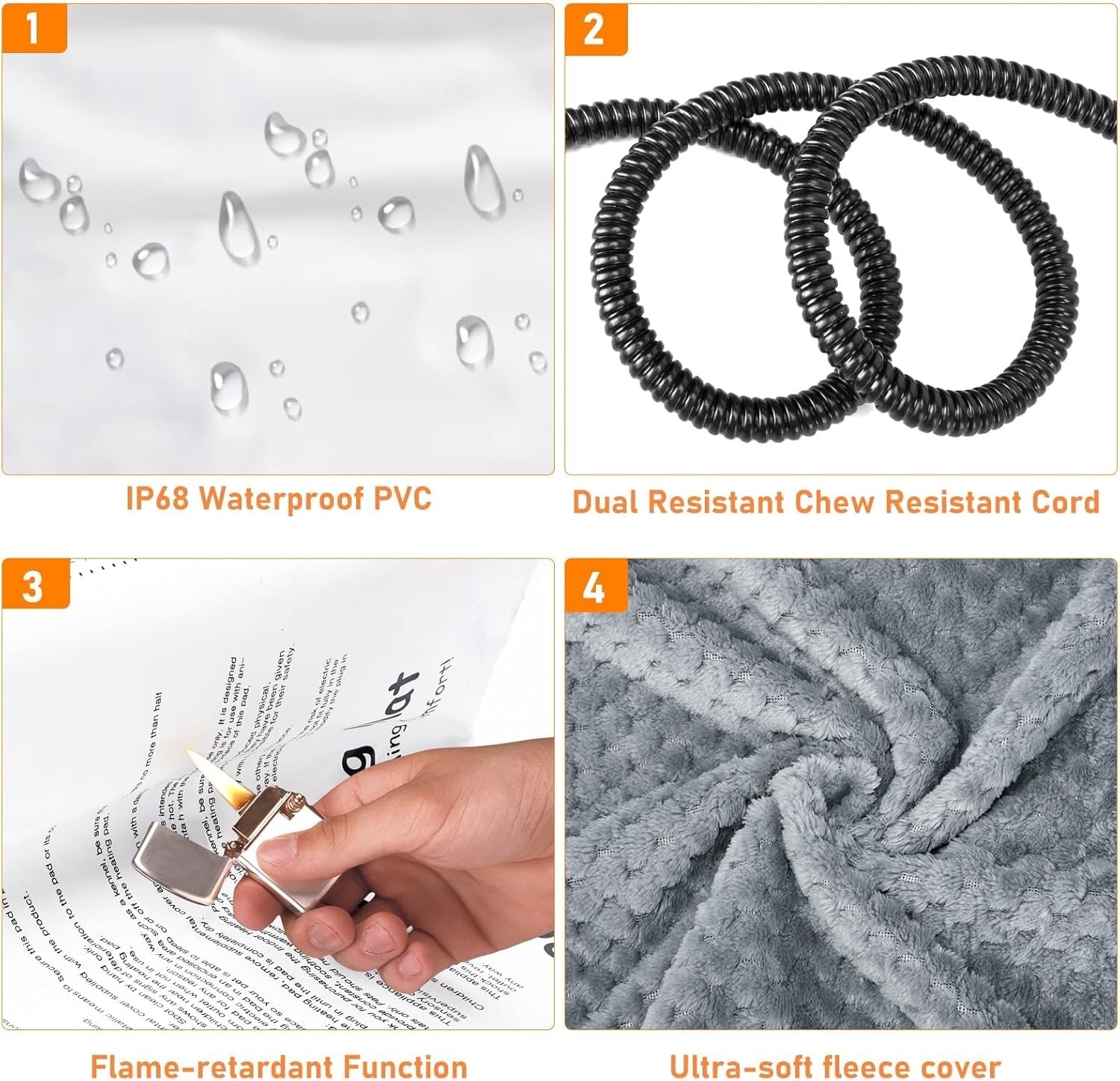 Washable Heating Pad for Pets with Timer Function & Chew Resistant Design