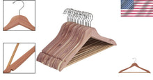 Load image into Gallery viewer, Maximize Closet Space with 16 Durable Cedar Wood Hangers – Eco-Friendly Luxury