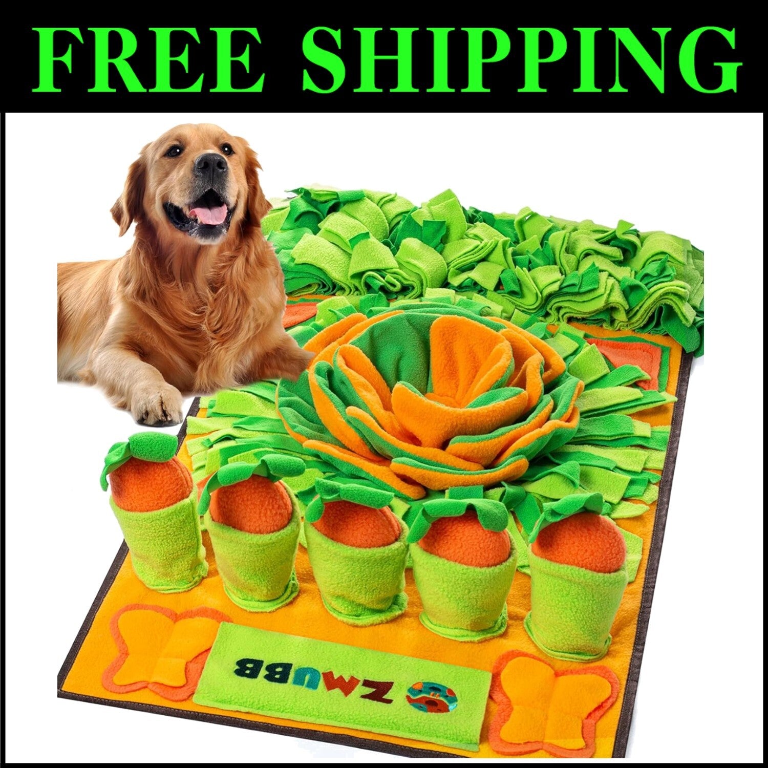 Interactive Snuffle Mat for Dogs - 31''x19'' Slow Feeder Feeding Puzzle Toy