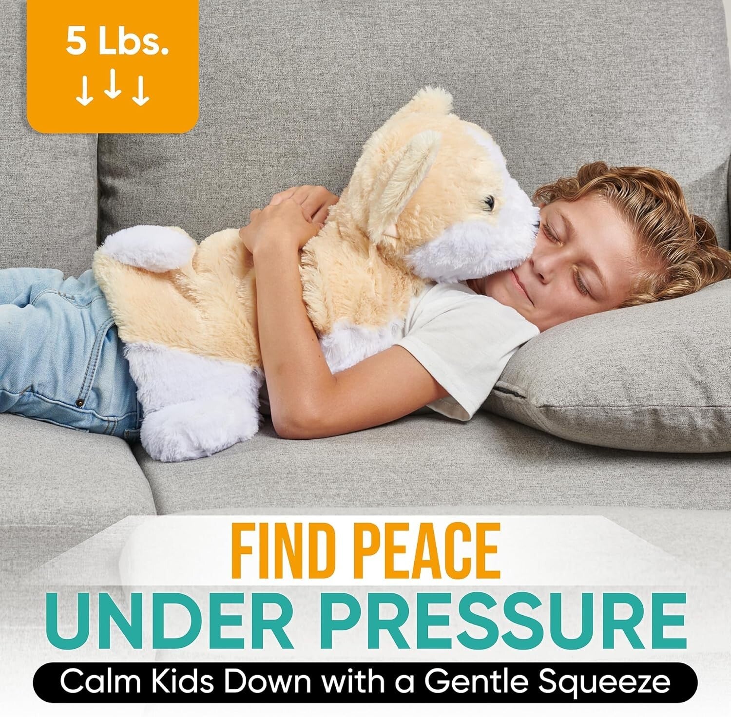 5lb Weighted Lap Blanket - Comforting Plush for Kids & Adults with Sensory Needs