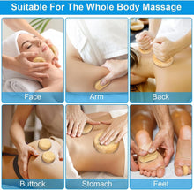 Load image into Gallery viewer, Versatile Bamboo Massage Tools Set: 12 Stones &amp; 4 Sticks for Targeted Relief