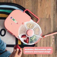 Load image into Gallery viewer, Durable Macaron Blue Lunchbox with Snack Spinner - Perfect for School Days