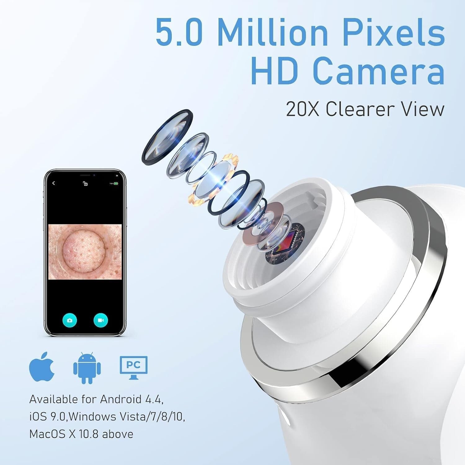 Advanced Pore Vacuum with Integrated Camera - Portable Blackhead Removal Tool