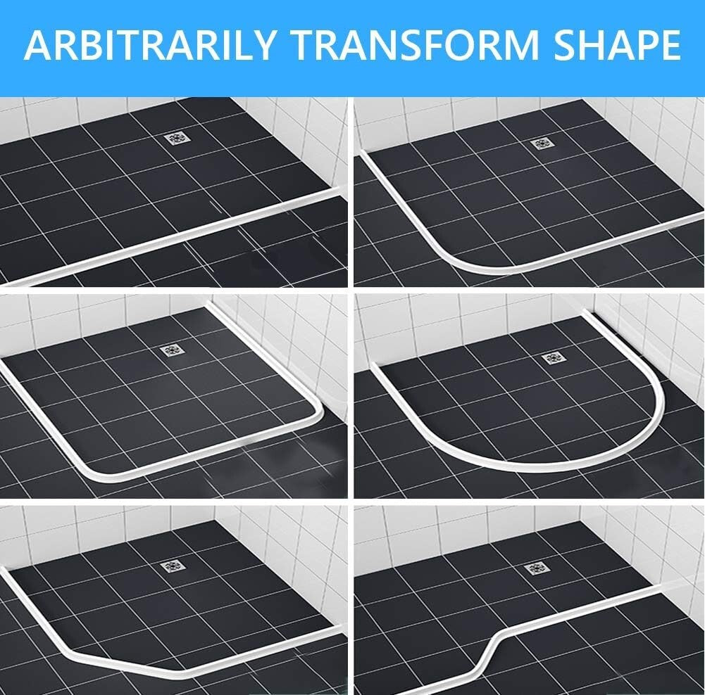 Customizable 67" Shower Water Dam – Silicone Splash Guard for Clean Spaces