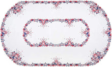 Load image into Gallery viewer, Elegant Floral Oval Tablecloth for Memorial Day – 58" x 89" Patriotic Design