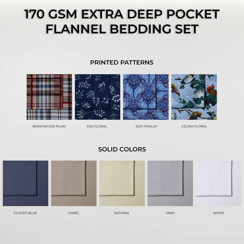 Cozy Full Size Flannel Sheet Set with Extra Deep Pockets for Ultimate Comfort