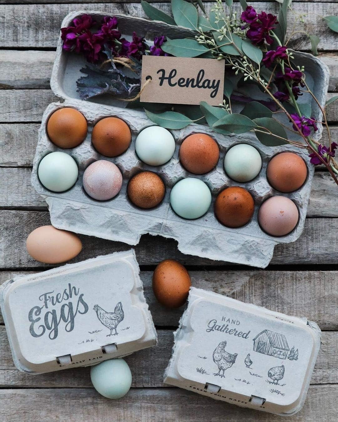 Charming Farm Fresh Egg Cartons - Half Dozen and Full Dozen Options in 250 Pack