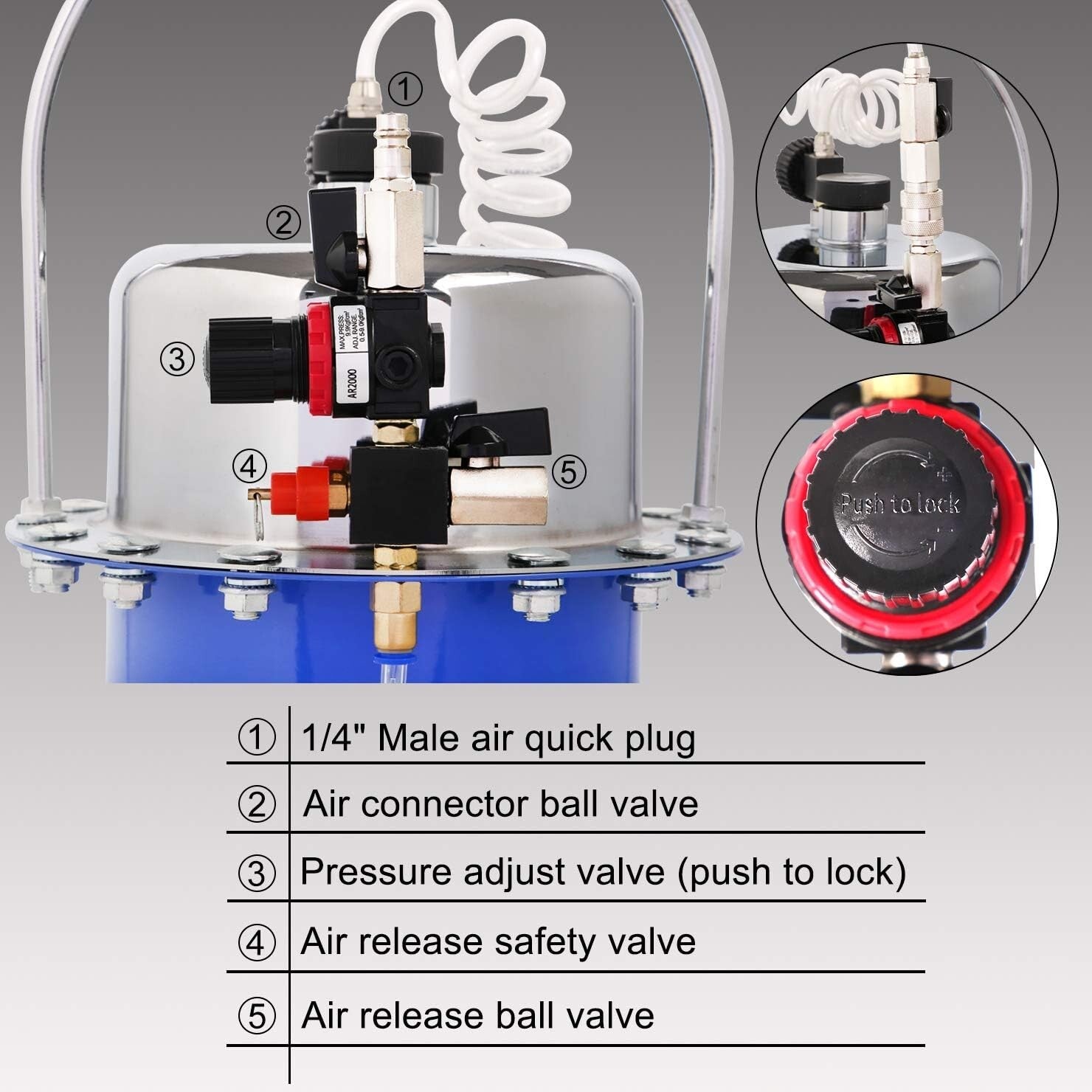 Durable Brake Bleeder Tool Set with Universal Adapters & Oil Collection Bottle