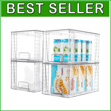 Load image into Gallery viewer, Multi-Purpose Acrylic Storage Drawers - 4-Pack Clear Bins for Tidying Spaces
