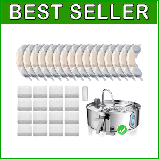 Premium Replacement Filters & Sponges for 7L Stainless Steel Dog Water Fountains