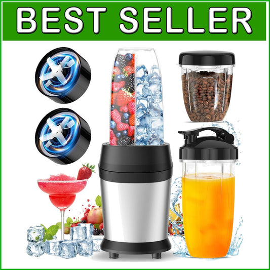 12-Piece Ice Crushing Blender Set with 3 Durable Cups & High-Power Blades