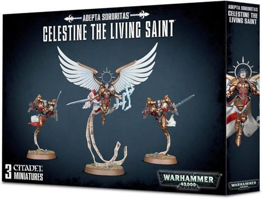 Celestine The Living Saint Model - Stunning Gold Detail, 40k Gaming Piece