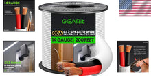 Load image into Gallery viewer, In-Wall Rated 14 Gauge 200ft Speaker Wire - Copper Clad Aluminum for Clear Sound